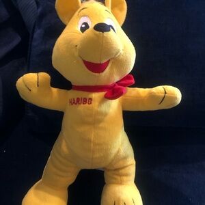 HARIBO  gummy bears Yellow Plush Bear with Red Scarf Kids Stuffed Toy